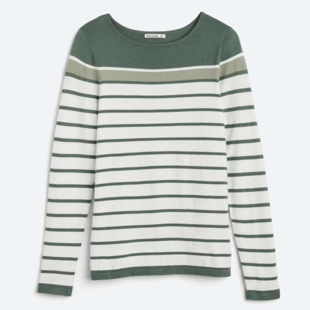 Pink Clover 🫒 Olive Striped Sweater